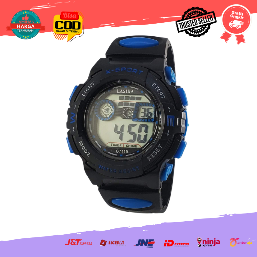 [COD] Jam Tangan Sport Digital Anak Remaja Lasika 7115 Kecil Water Resist Anti Air