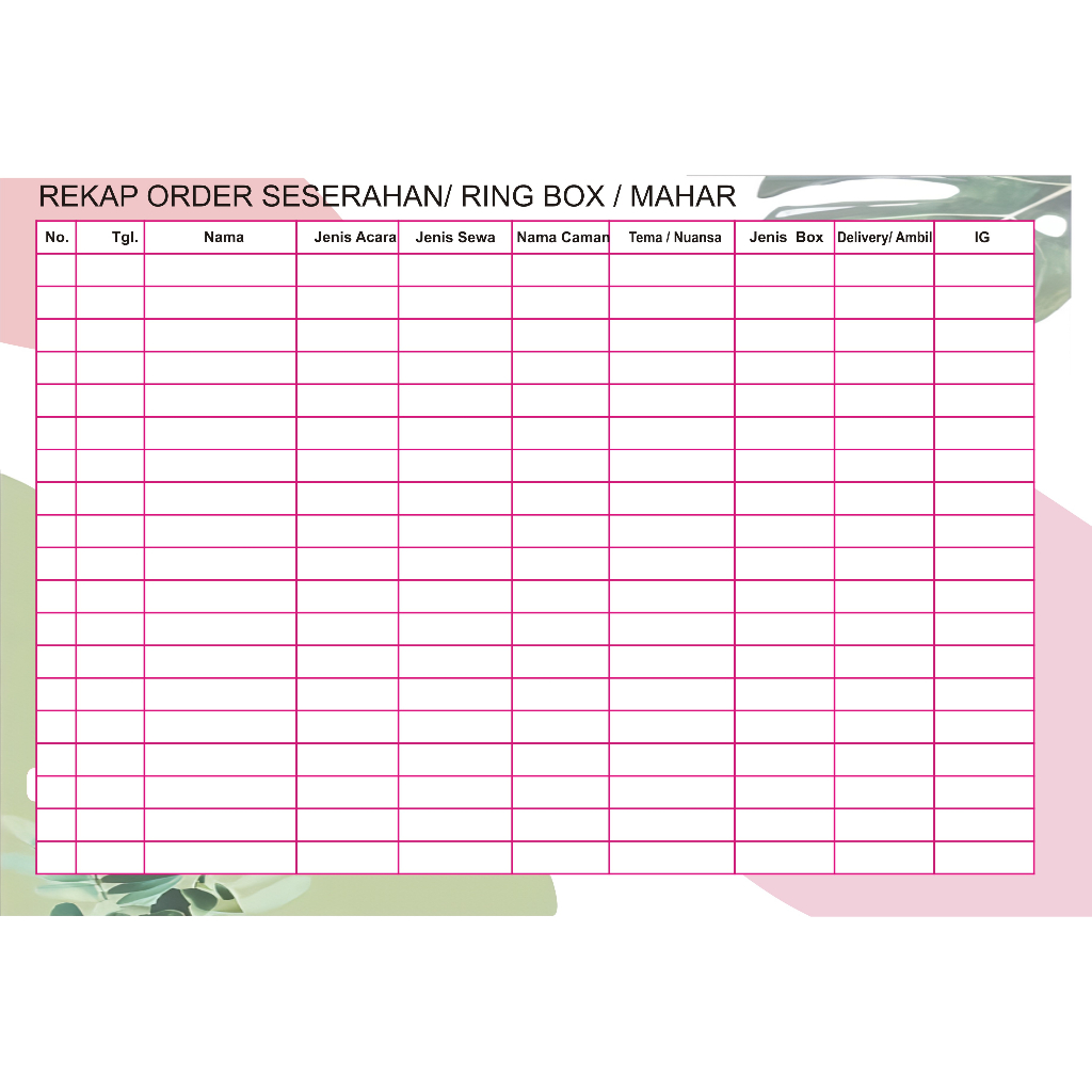 

buku rekap 50 halaman