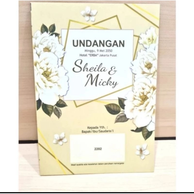 ERBA 2202 Blangko Undangan Nikah Pernikahan Era Baru