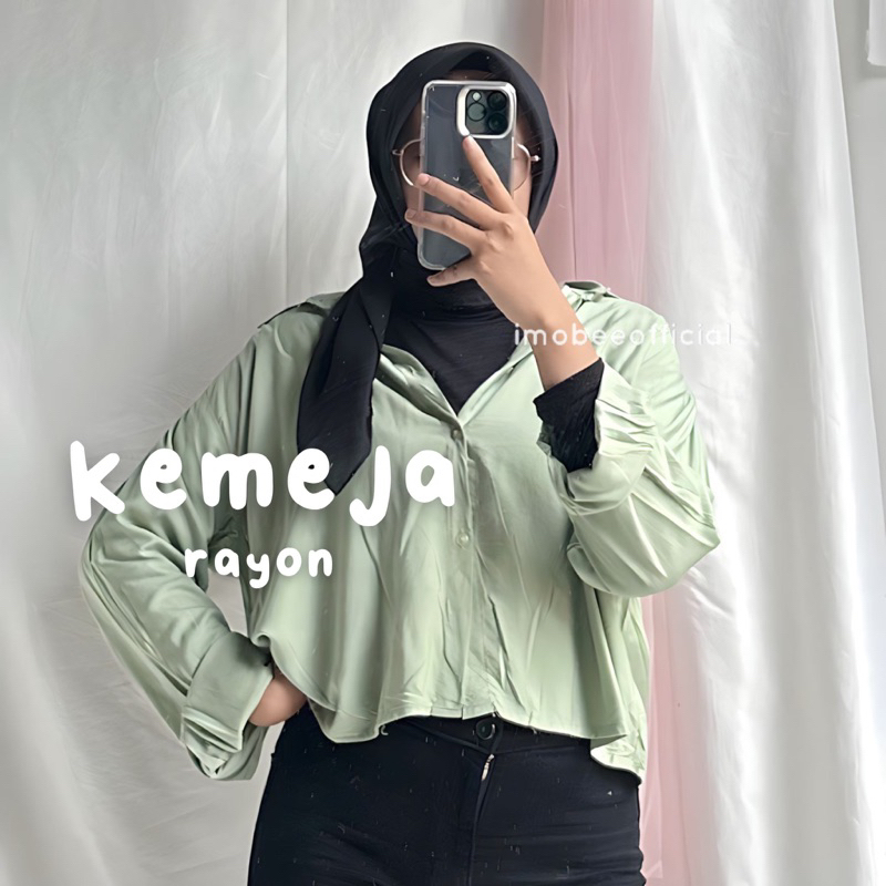 KEMEJA RAYON TWILL // KEMEJA CROP KATUN RAYON