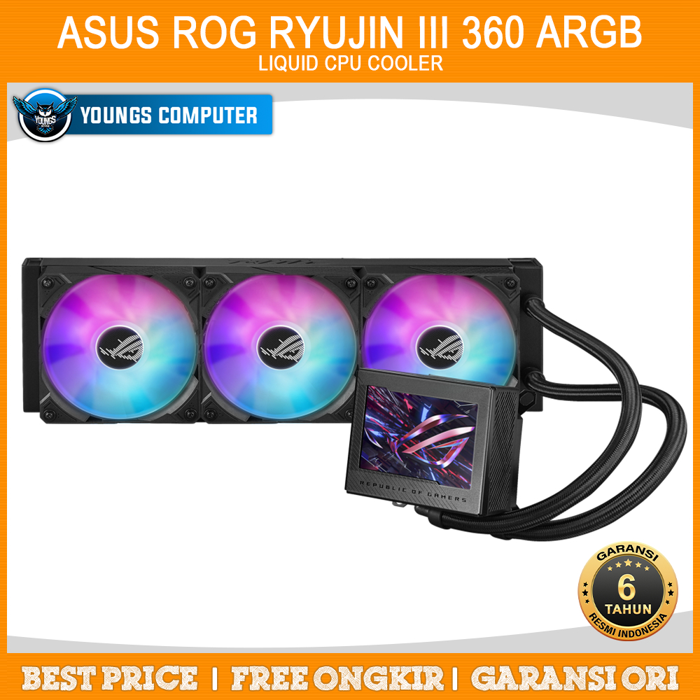 ASUS ROG RYUJIN III 360 ARGB - 360mm AIO Liquid CPU Cooler with LCD