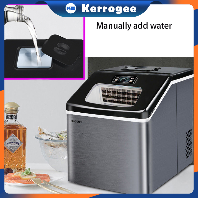 ⭐Large capacity+Garansi⭐Hicon Ice Maker Mesin Es Cube Pembuat Es Batu 25kg/30kg per hari Rumah Cafe Kanto MMY