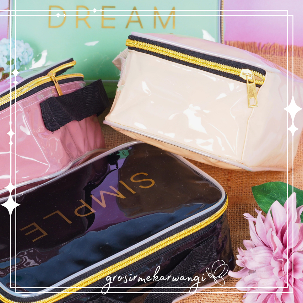 Tas Kosmetik Portable Pouch Make Up Premium Tempat Penyimpanan Organizer Travel Aesthetic