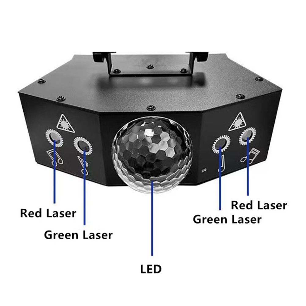 Lampu Proyektor Disco RGB DMX 15W 240V with Remote Control - YF90 - Black