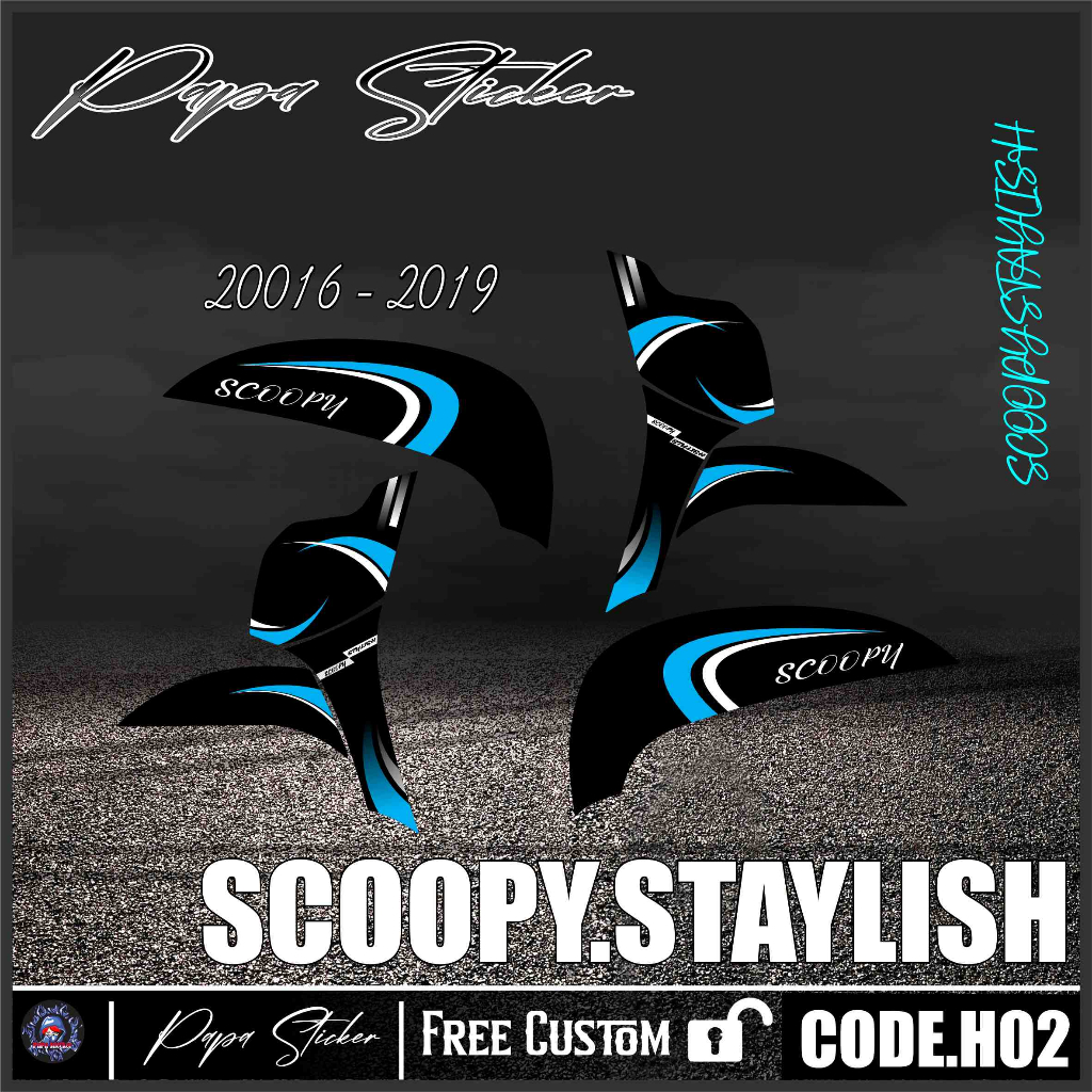 STRIPING STICKER SCOOPY 2016 VARIASI, STIKER LIST VARIASI SCOOPY 2016 H02