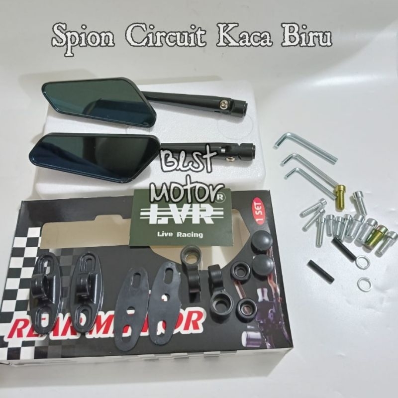 SPION CIRCUIT KACA BIRU HITAM POLOS UNIVERSAL