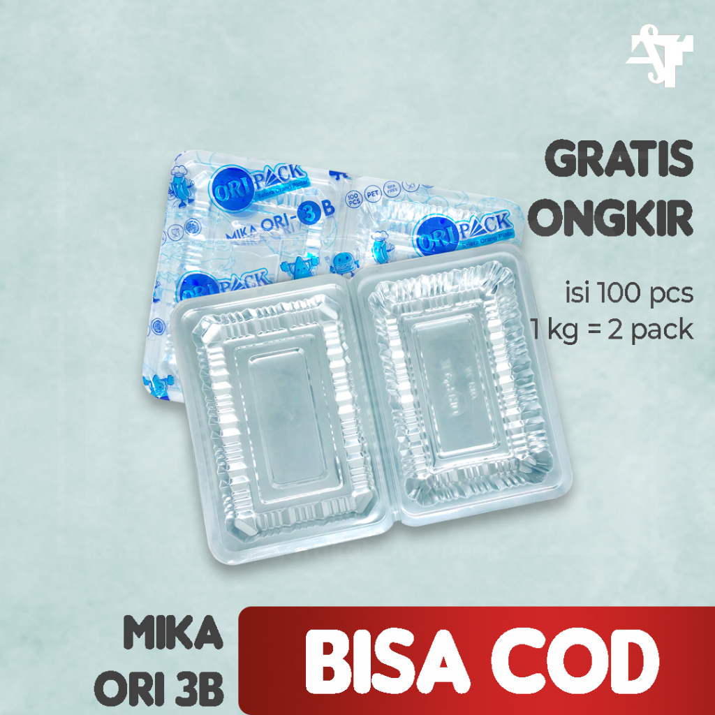 Mika Kue Wadah Nasi Pukis 3B Tempat Makanan Plastik Murah 100pcs