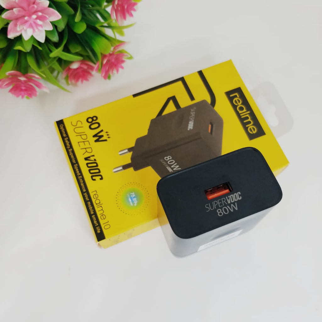 Adaptor Batok Charger Realme 80W 6A SUPER DART VOOC Fast Charging by.minigo