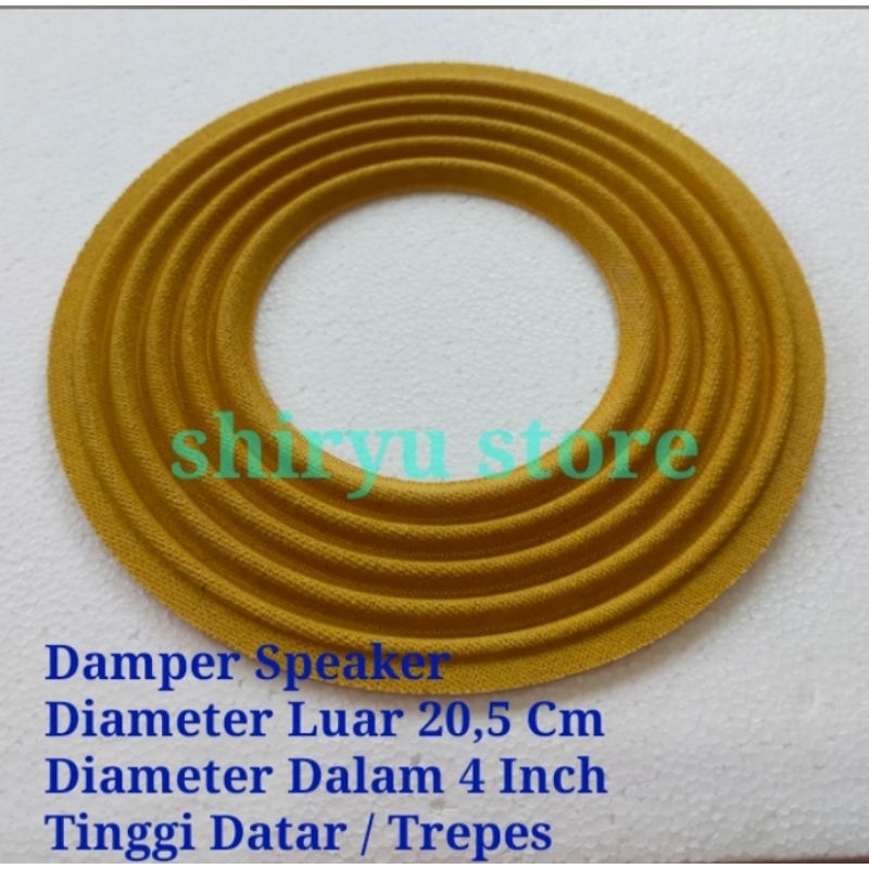 Damper Speaker 18 Inch Diameter 20.5Cm 20Cm 20 Cm 200Mm 205Mm Datar Trepes Coil 4 Inch Impor Bagus T