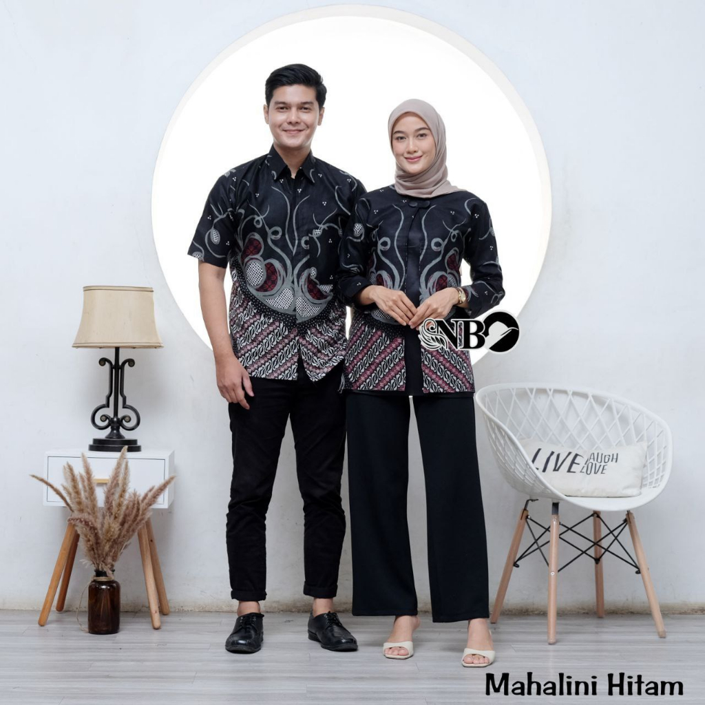 Baju Batik Couple ANDINI M L XL XXL Atasan Baju Batik Pria Wanita