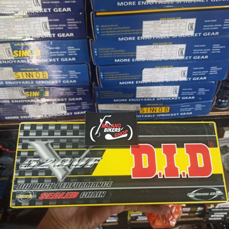 Rantai Chain DID 520VF O-Ring Sealed Chain 110L Honda Tiger Thunder 25 Ninja250R N2350Fi Z250 R25