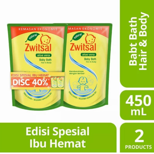 Zwitsal Natural Baby Bath Hair &amp; Body Twin Pack]