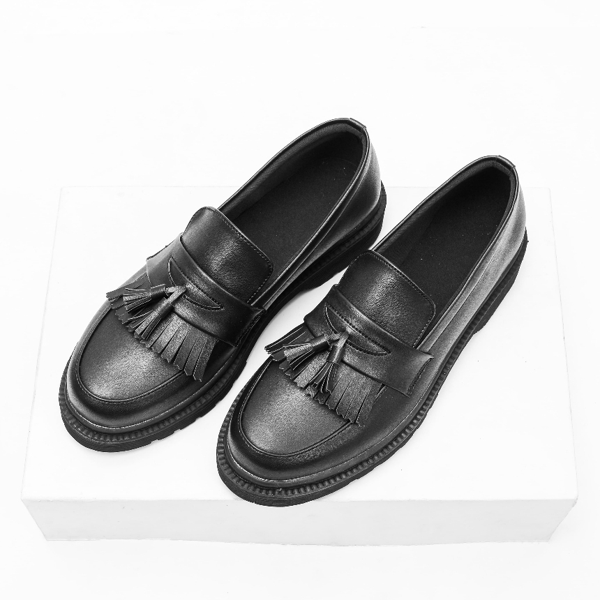 Sepatu Formal Loafers Pria Hitam Original Casual Keren Elegan Loafer Kerja Pria - Bian Men