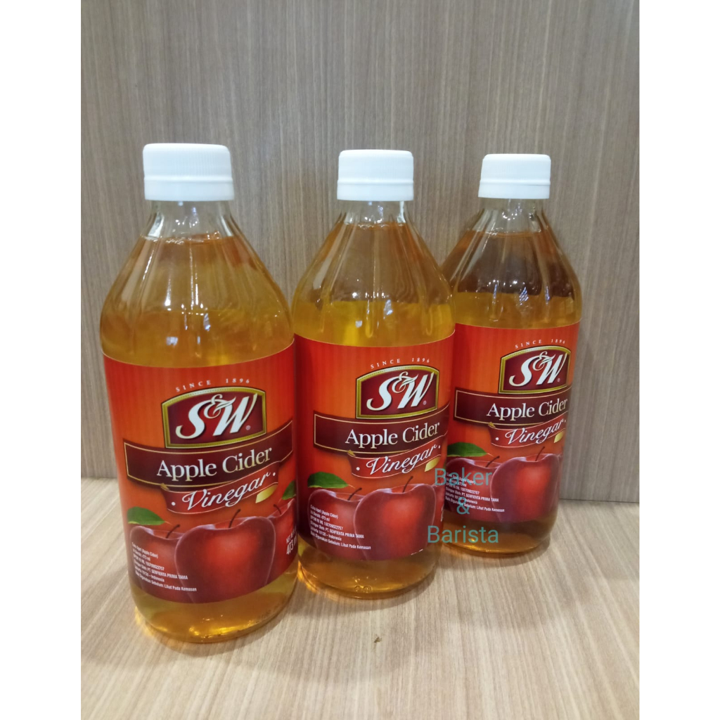 

S&W Apple cider vinegar 473ml /16 fz oz / S&W Cuka Apel 473 ml