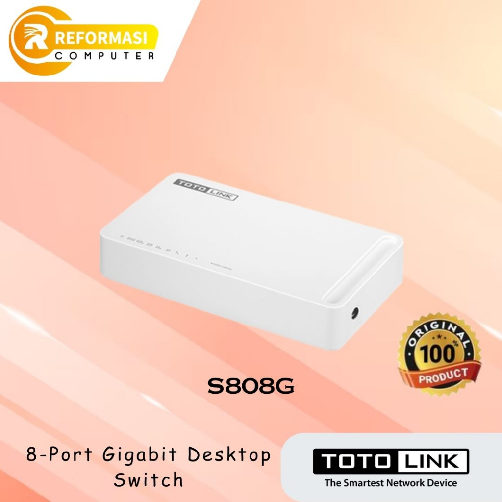 TOTOLINK SWITCH HUB TOTOLINK S808G 8-Port Gigabit Desktop Switch