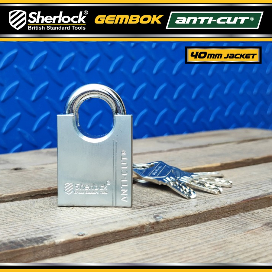 Gembok Original Sherlock Tools ANTI CUT 40 mm Jaket