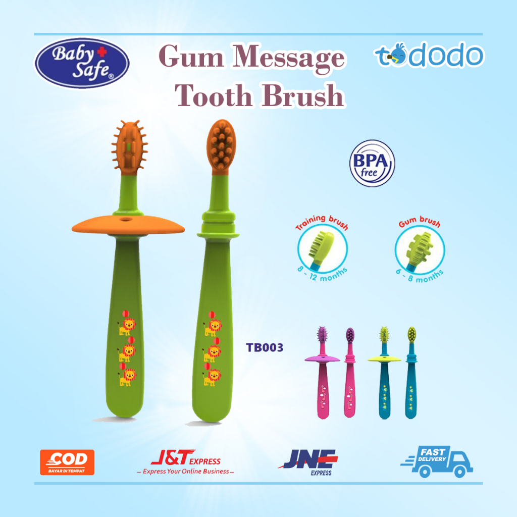 Baby Safe Gum Massage Toothbrush TB003 - Sikat Gigi Bayi