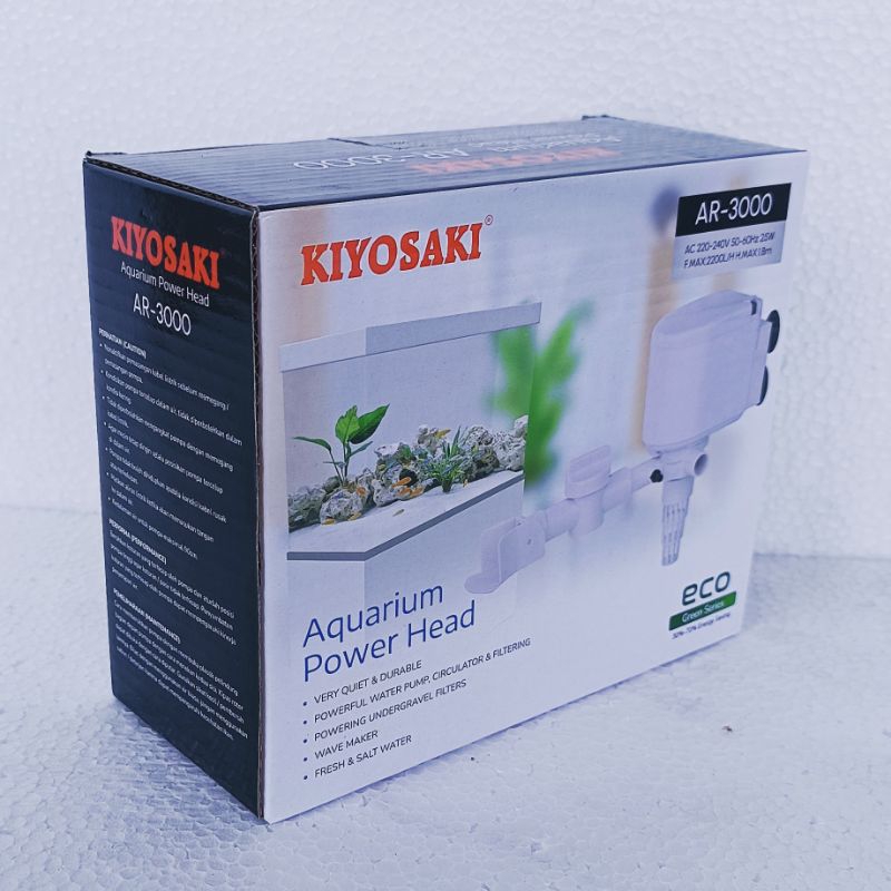 KIYOSAKI AR 3000 mesin pompa celup aquarium power head ph 2000 keatas waterpump akuarium water pump filter submersible