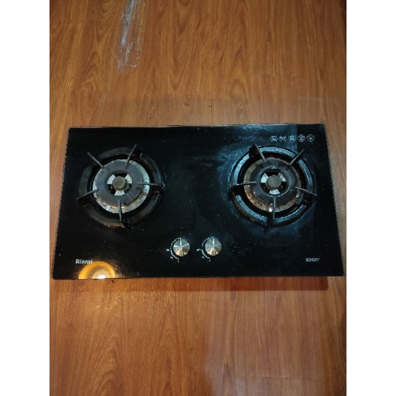 Kompor tanam 2 tungku rinnai RB-2GH-C black bekas