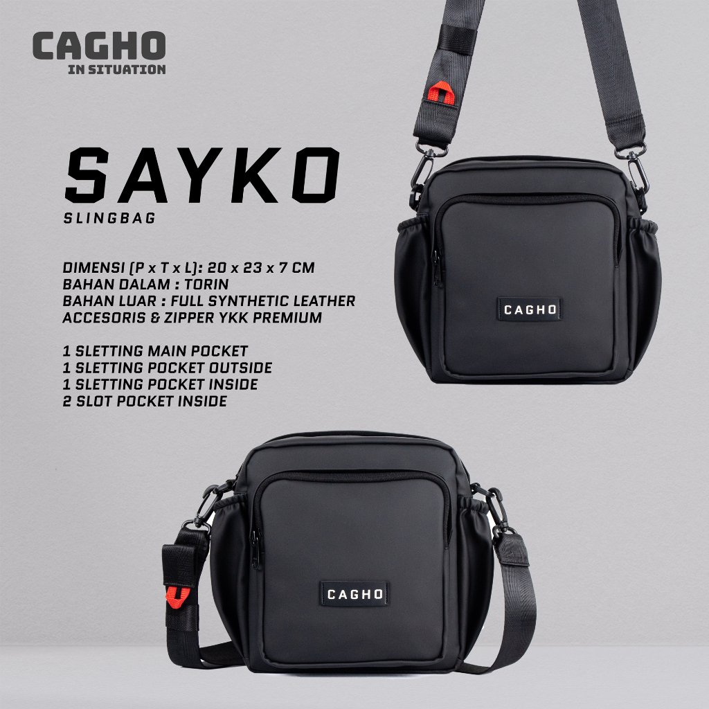 CAGHO I Sayko I Slingbag I Tas Selempang I Slingbag pria waterproof