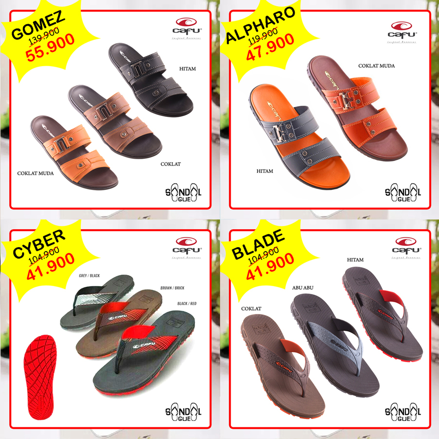 PROMO SANDAL PRIA KEKINIAN CAFU ALPHARO BLADE CYBER GOMEZ 100% BARU