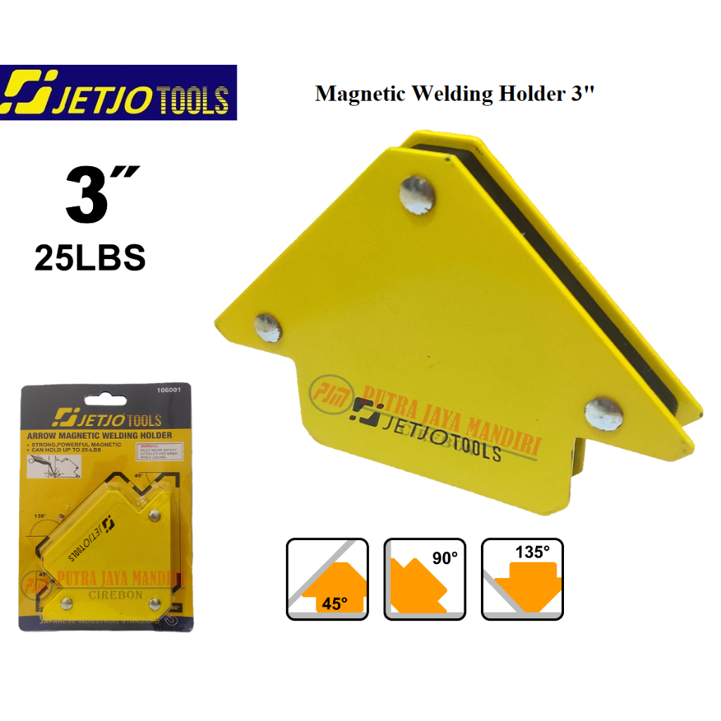 JetJo Siku Las Magnet 3 Inch Arrow Magnetic Welding Holder /  Siku Las Magnet 3 Inch 25 LBS Welding Magnetic Holder