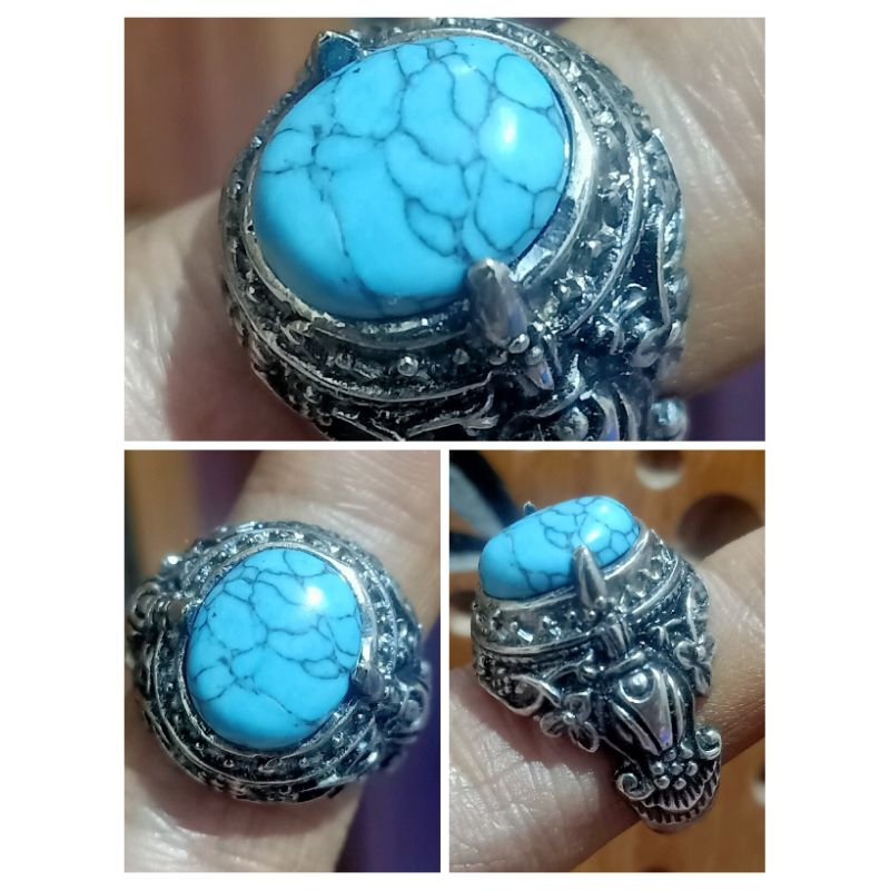 natural pirus ring ukir Bali