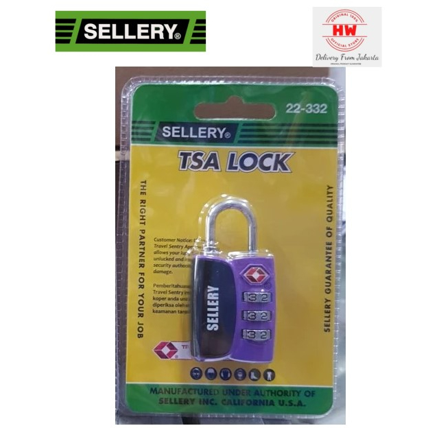 GEMBOK TSA / TSA LOCK 22-332 UNGU SELLERY