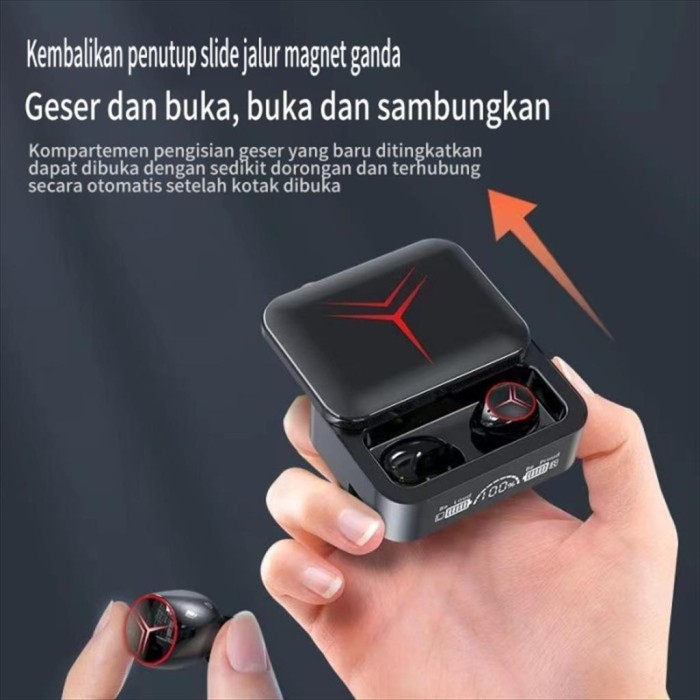 TWS M88 PLUS ENC TWS Gaming True Wireless Earbuds TWS M88 Earphone - Hitam