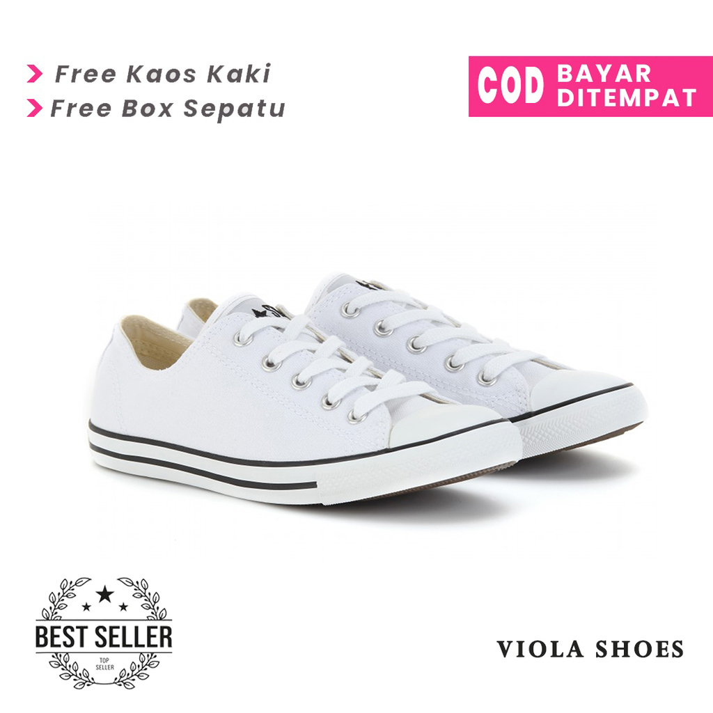 Sepatu Sneakers Casual Converse All Star Putih New Shoes Men's and Women's