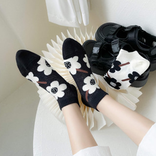 GO!KK1275 Kaos Kaki Motif Bunga Flowers Fashion Pendek Ankle Semata Kaki Socks Korean Model Cute