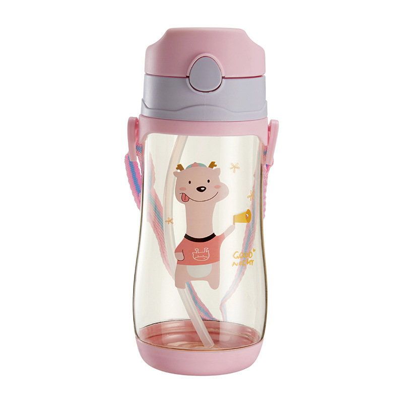 DEOS--BOTOL MINUM ANAK WITH TALI SEDOTAN YQ 6741 TERBARU MOTIF KARTUN