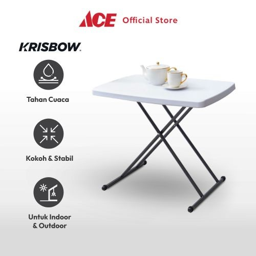 Krisbow Adjustable Portable Meja Lipat Untuk Bazar Jualan Murah Piknik Outdoor