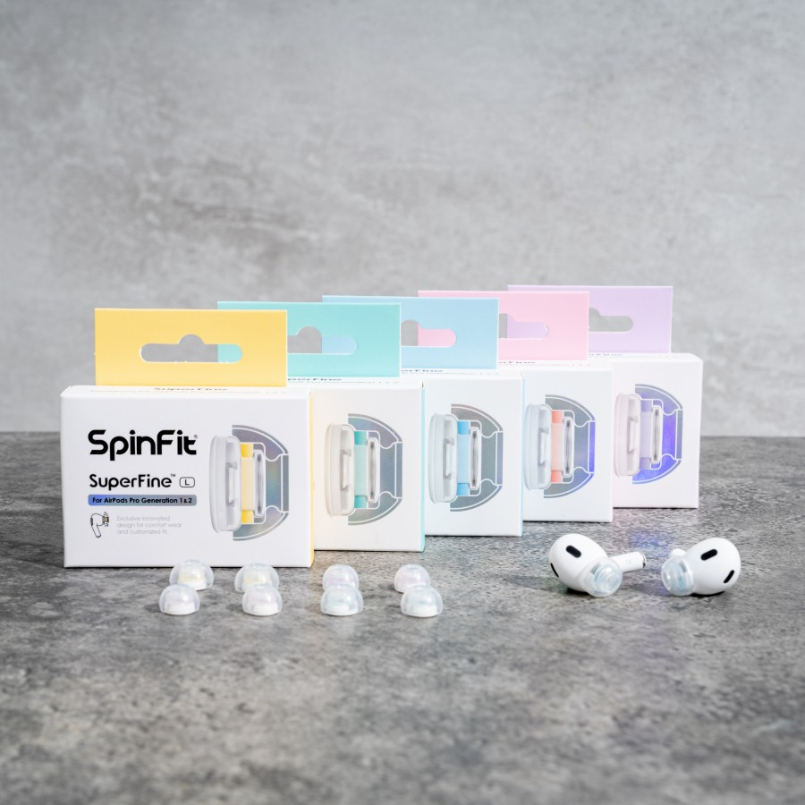 SpinFit SuperFine Eartips Ear Tip Apple AirPods Pro 1 &amp; 2 - New CP1025