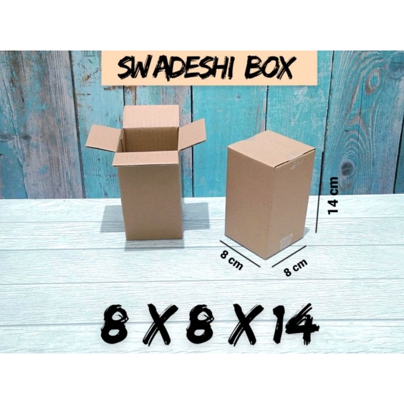 

kardus/karton/box uk. 8x8x14 cm untuk packing singlewall polos