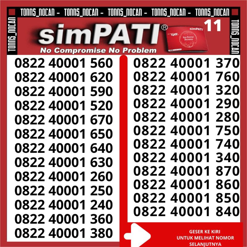 Perdana Nomor Cantik Simpati 4G Telkomsel