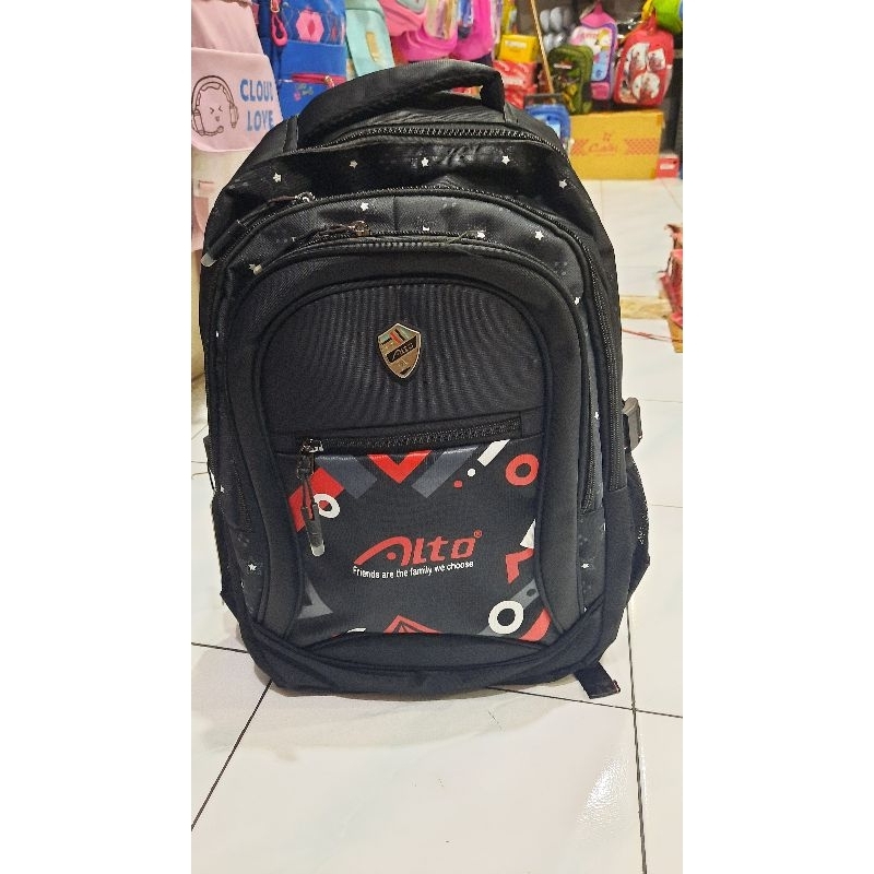 Tas sekolah anak alto hitam