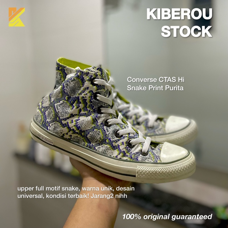 Converse CTAS Hi Snake Print Purita [SIZE 38]