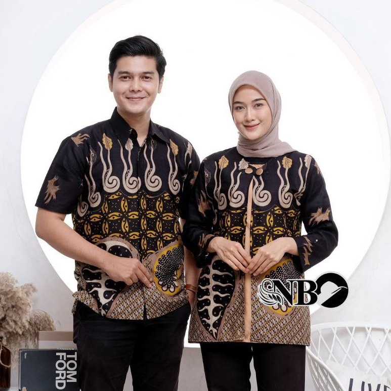 Batik Couple Modern Atasan Blouse Batik Kerja Kantor Wanita Seragam Batik M L XL XXL