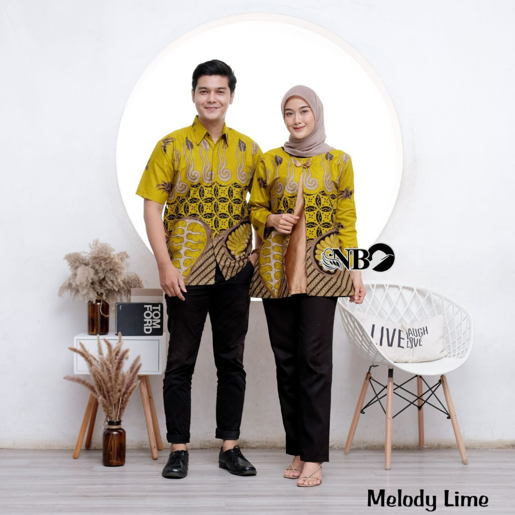 Batik Couple Modern Atasan Blouse Batik Kerja Kantor Wanita Seragam Batik M L XL XXL