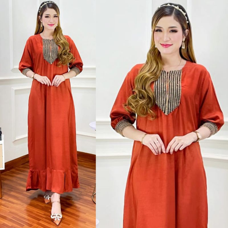 NEW LONGDRESS RENDA SULTAN ORI LENGAN PANJANG  POLOS