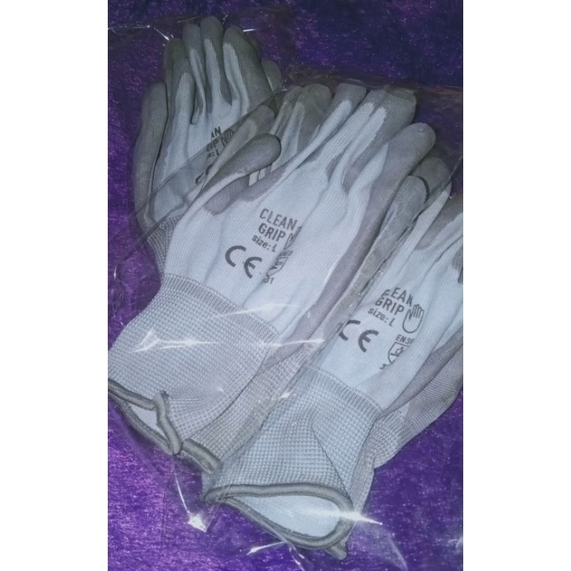 Sarung Tangan Kerja Mekanik/Proyek Safetyl Palm Fit Polyurethane (PU) Coating Industri