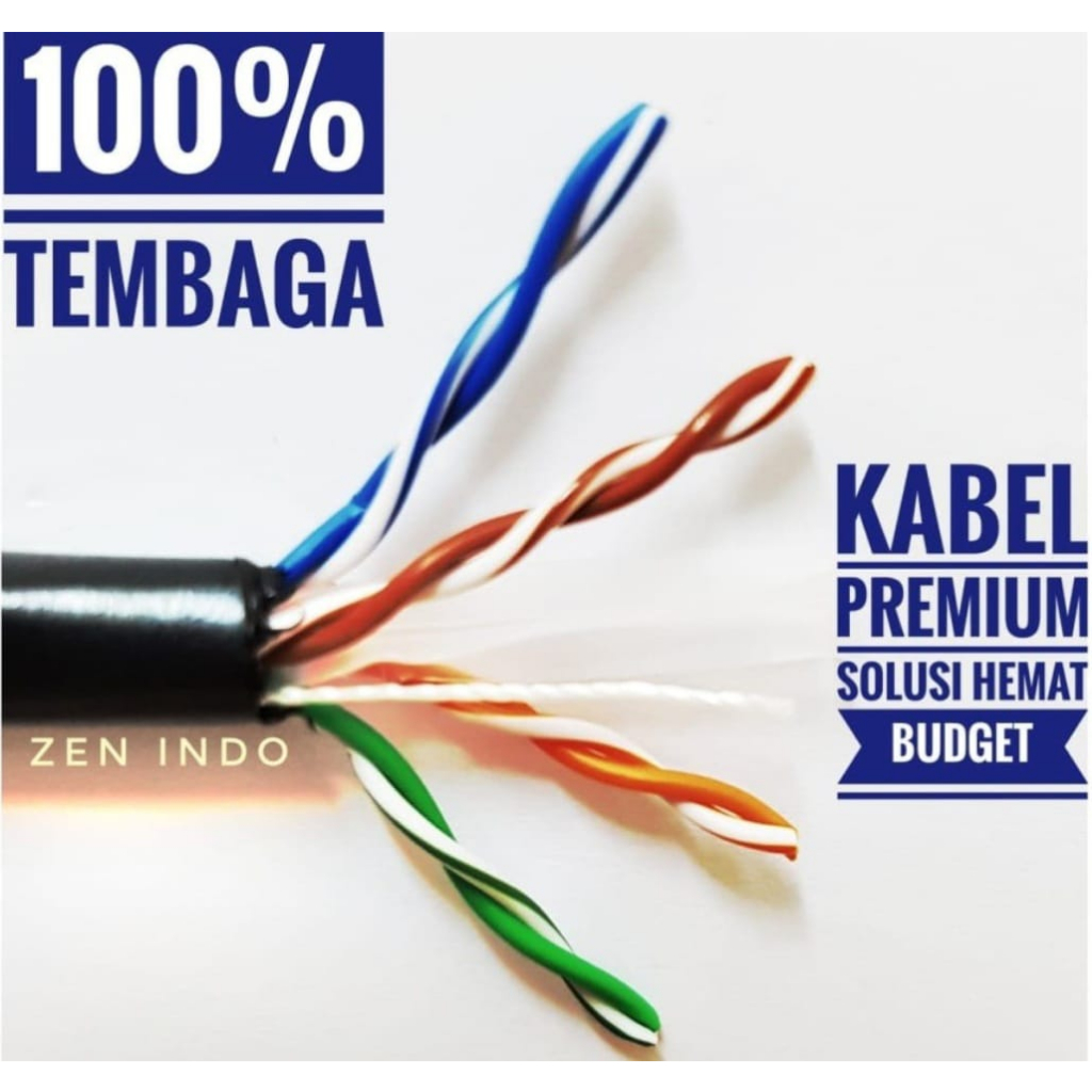 FULL TEMBAGA Kualitas Setara Belden Kabel Lan UTP Cat6 305Mtr Colan