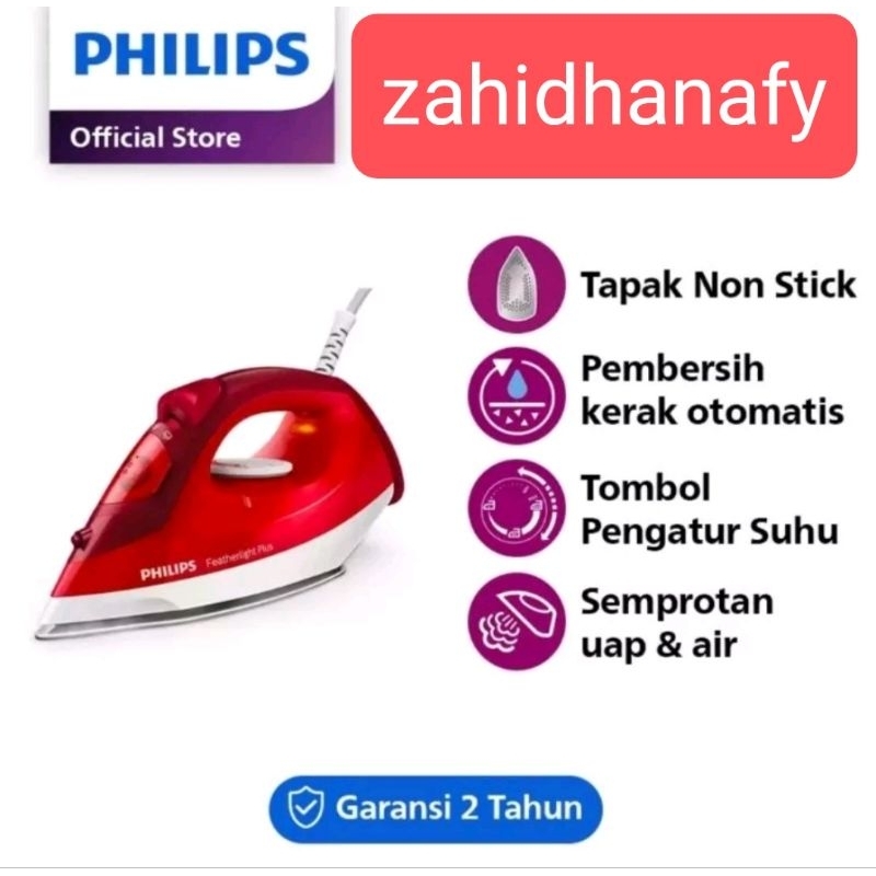 Setrika uap philips  GC1424 &amp; GC1418  Original garansi resmi free buble + dus