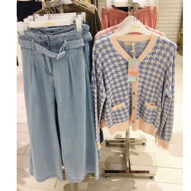 NEW set Cardigan kulot wanita ultraviolet