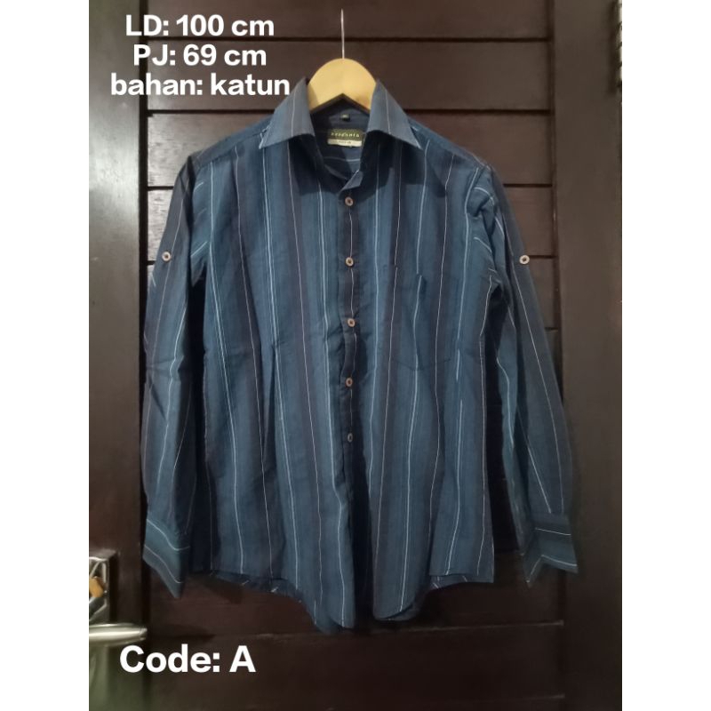 Kemeja dan kaos polo preloved  Pria size M, L, XL  code: 1796