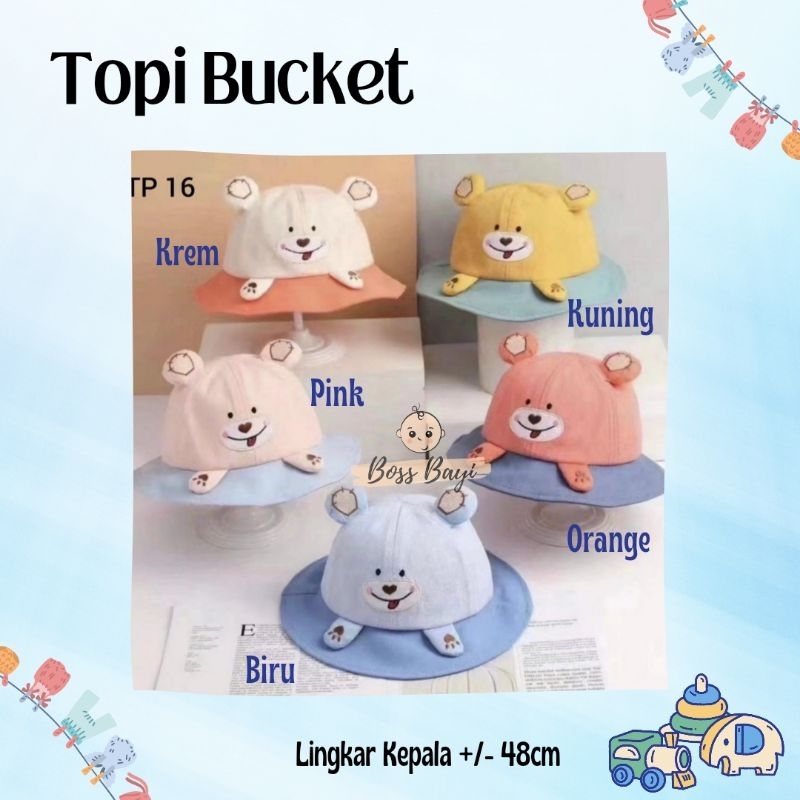 BOSS BAYI - Bucket Hat / Topi Bucket Bayi Anak Motif Animal