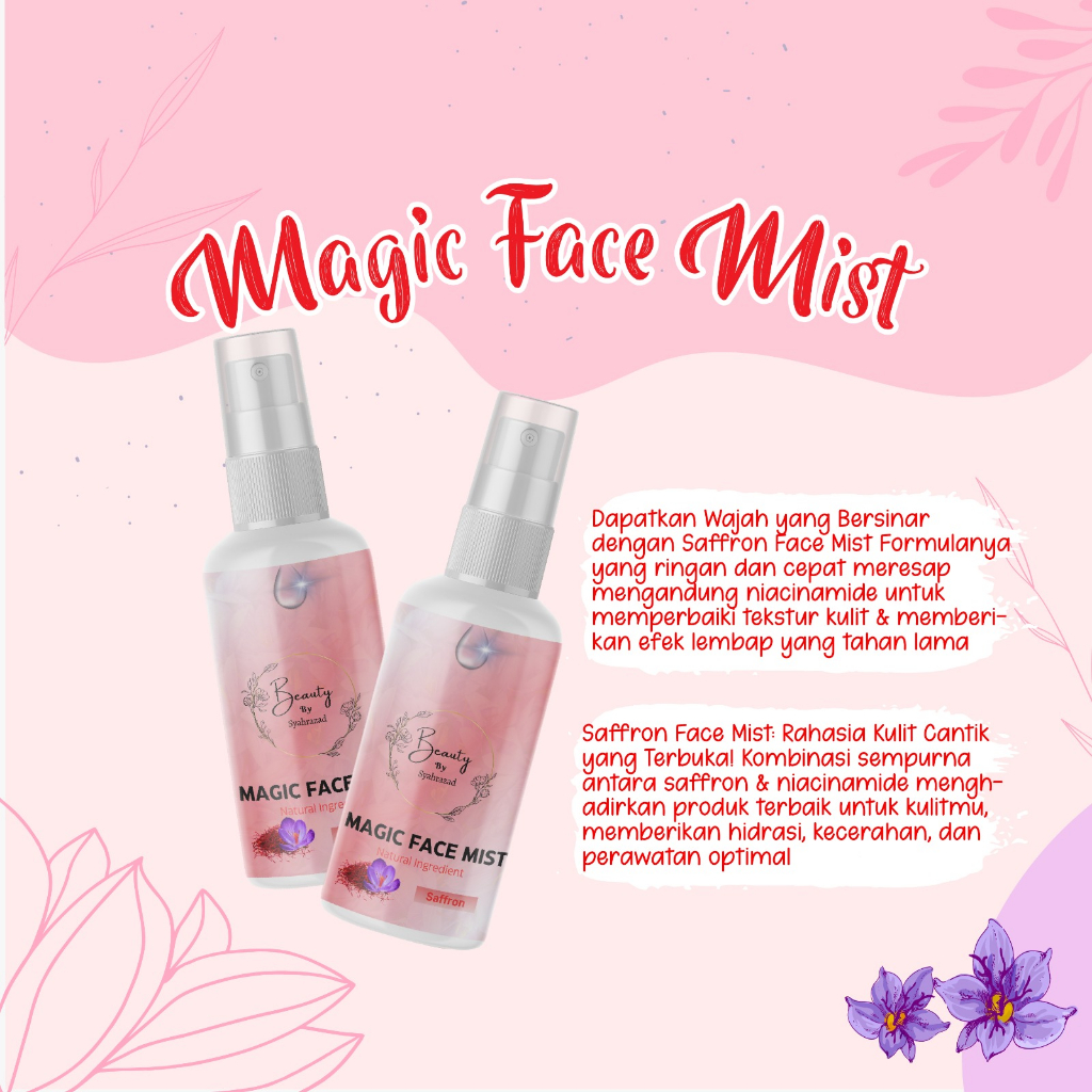 SAFFRON MAGIC FACE MIST Beauty By Syahrazad