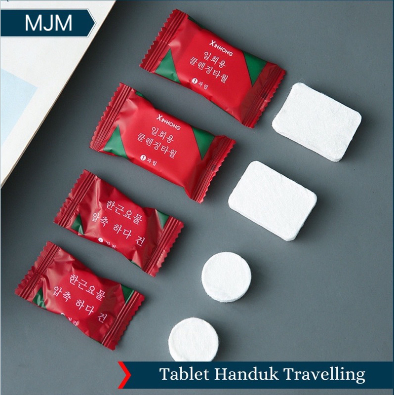 HANDUK DISPOSABLE SEKALI PAKAI / MINI DISPOSABLE TOWEL / TISSUE HANDUK MINI TRAVELLING KOMPRES TOWEL PORTABLE   / TABLET HANDUK MINI TRAVELLING KOMPRESS