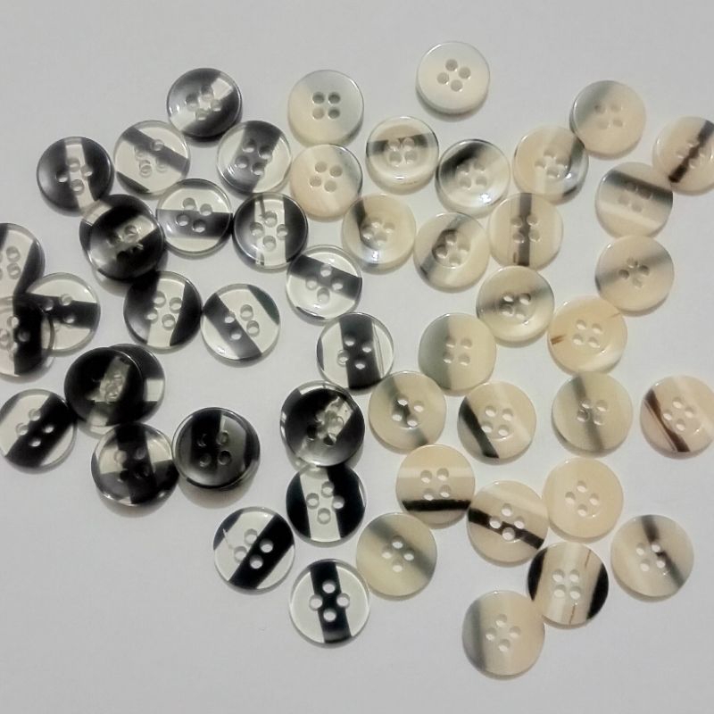 COD Isi 100pc Diameter 9 mm /11 mm Kancing Baju Gepeng Corak Macan/belang/lolipop/zebra - Kancing Lo